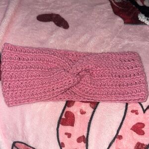 Pink Knotted Crochet Headband